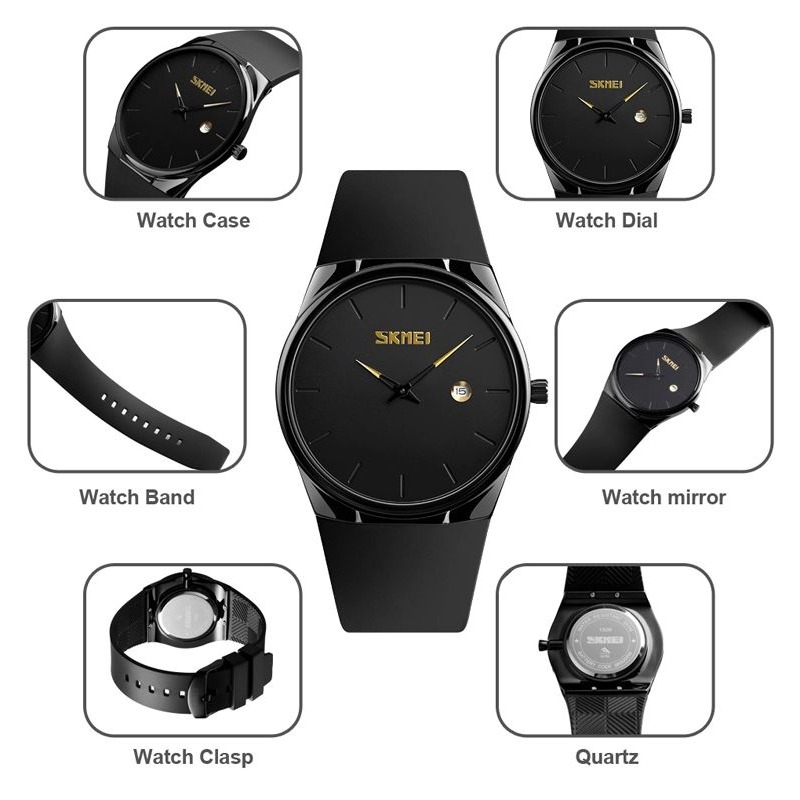 SKMEI 1509 Jam Tangan Wanita Analog Tanggal Tali Silicone WATCHKITE SURABAYA