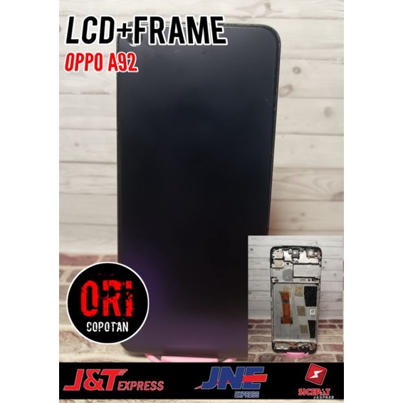 LCD DAN FRAME OPPO A92 ORI SECOND BEKAS
