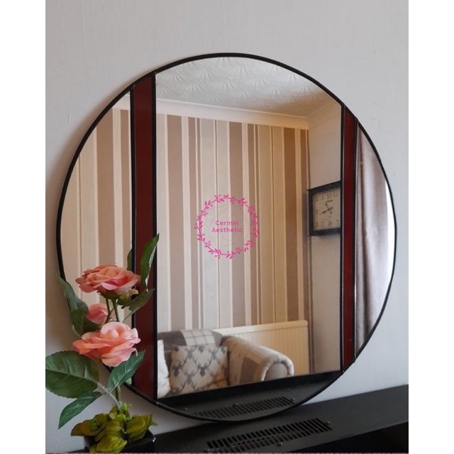 Cermin Bulat Aesthetic Diameter 60cm