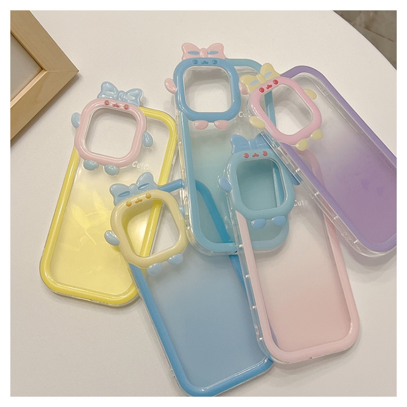 Soft Case Bumper Silikon Warna Macaron Gradasi Untuk iPhone 14 13 12 11 Pro Max X Xr Xs Max 7 8 6 6s Plus SE 2020