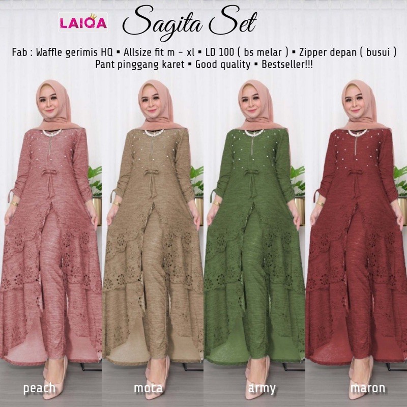 NAYLA INTAN. ALWI UNTARI. CLEMIRA SAGITA MAXI SET ORI LAIQA