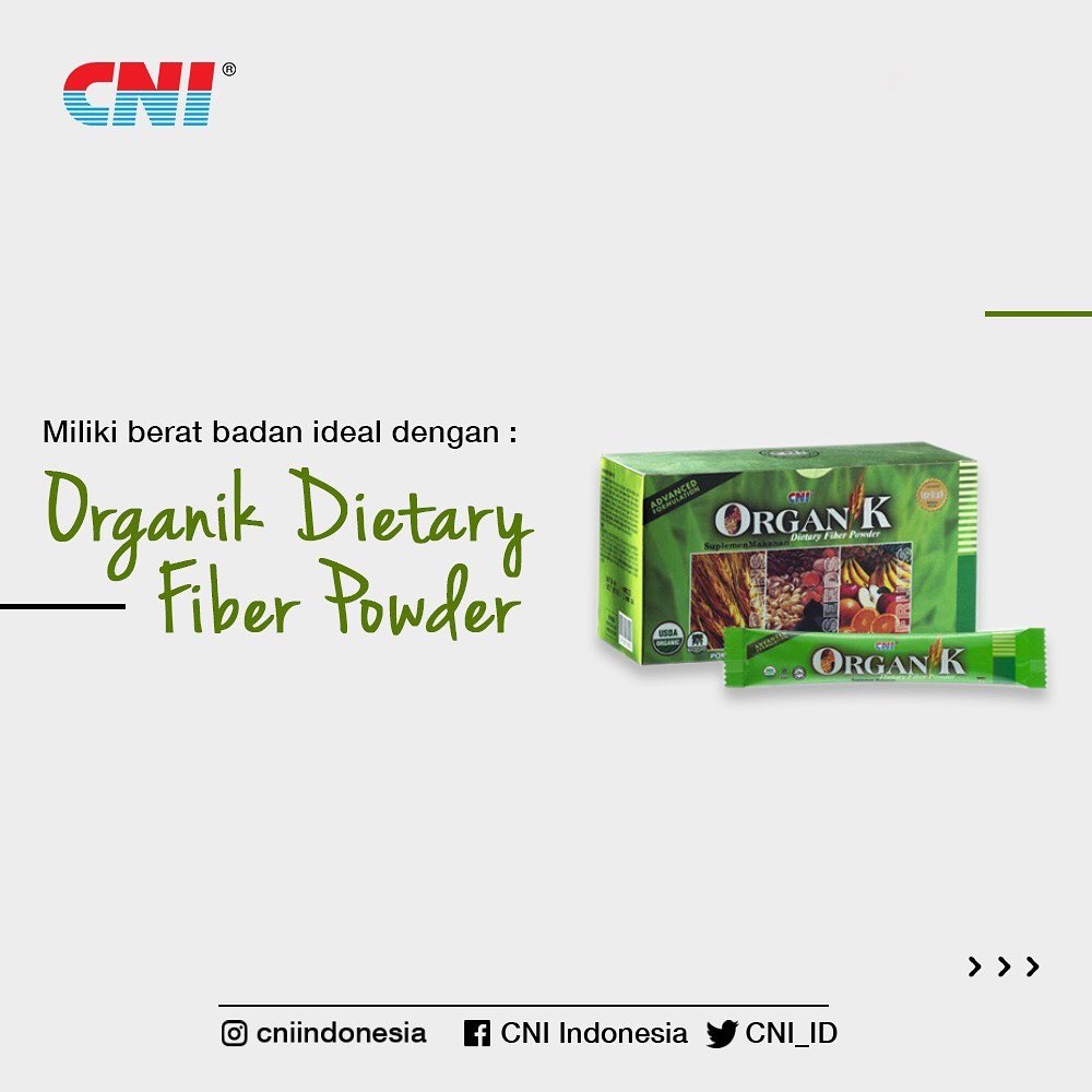 Cni Oganik Fiber Dietary Powder Suplemen Serat Menurunkan Resiko Kolesterol Kegemukan 15 Stik 8gr