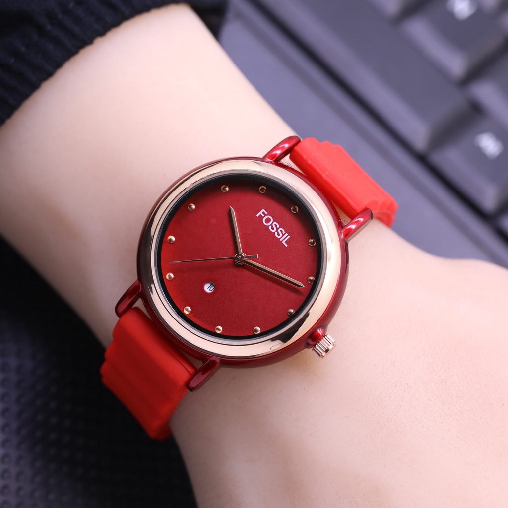 Grosiran Jam Tangan Fashion Wanita 3565TL Analog Strap Rubber Tanggal Aktif Free Baterai dan Box Jam Tangan (COD)