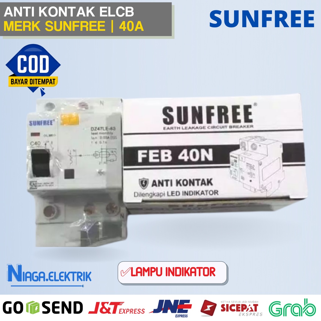 ELCB pengaman anti kontak pemutus memutuskan pemutus otomatis MCB dari bahaya hantaraN tegangan arus