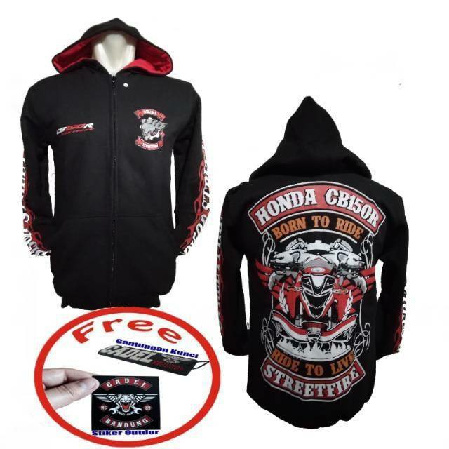 SWEATER HOODIE BIKERS Sweater CB150R Streetfire Hoodie Bikers jaket motor Honda CB150R Rider
