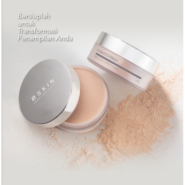 BSKIN FLAWLESS FINISH LOOSE POWDER - ORIGINAL HDI - BANDUNG - bedak tabur dupe chanel - halal