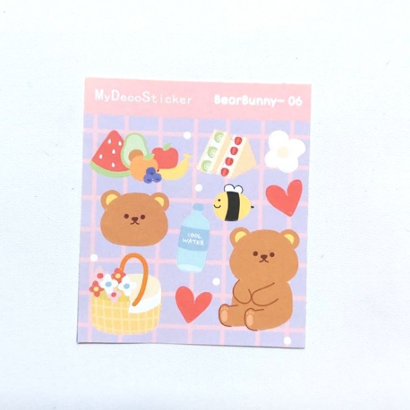 

0MYDECO STICKER BEARBUNNY SERIES STICKER AESTHETIC WATERPROOF JOURNAL JURNAL POLCO DEKORASI LUCU