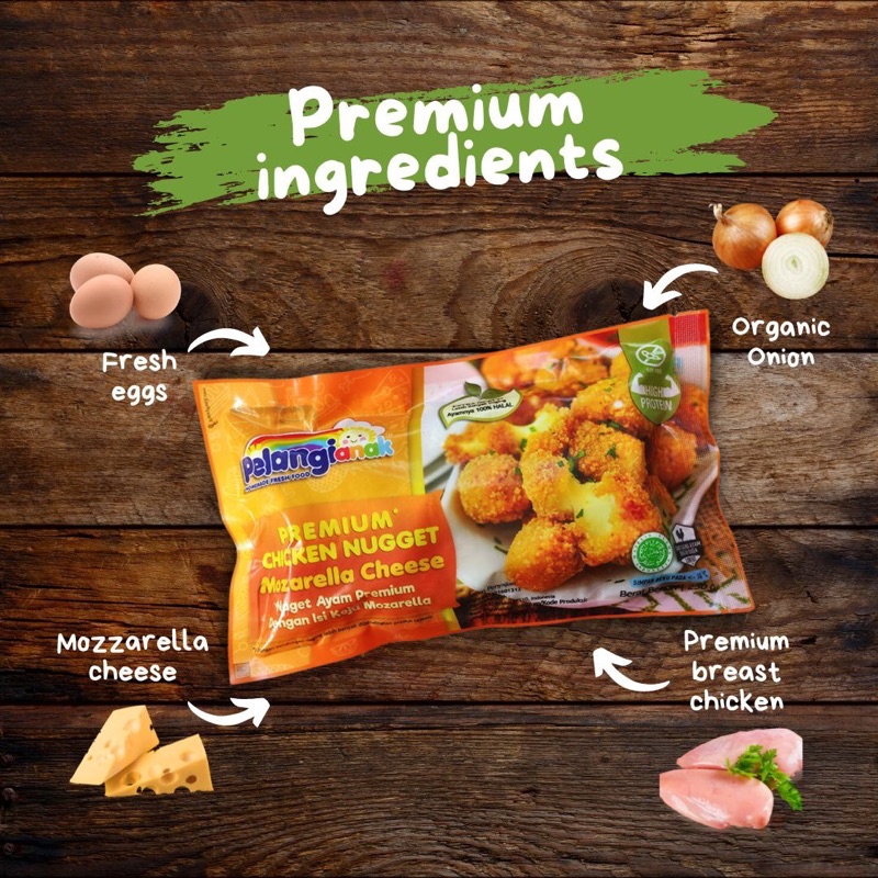 

Chicken Nugget Filling Mozarella Tanpa Pengawet dan MSG