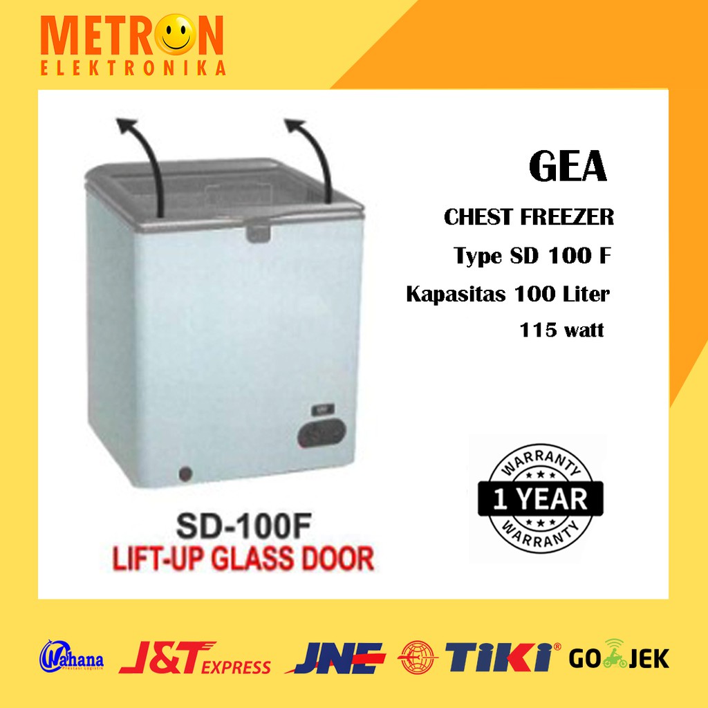 GEA SD 100 F - LIFT UP GLASS FREEZER 100 LITER / SD100F