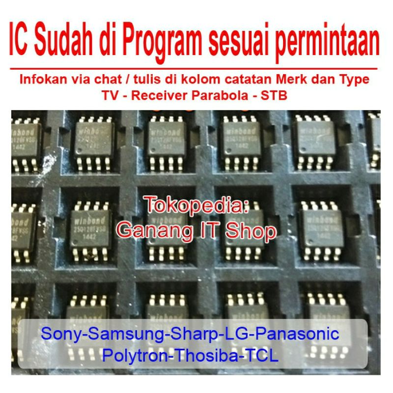 IC eeprom SPI TV LED LCD - STB - Receiver Parabola - 25Q32 25Q64 25Q128 - eprom - memory - bios