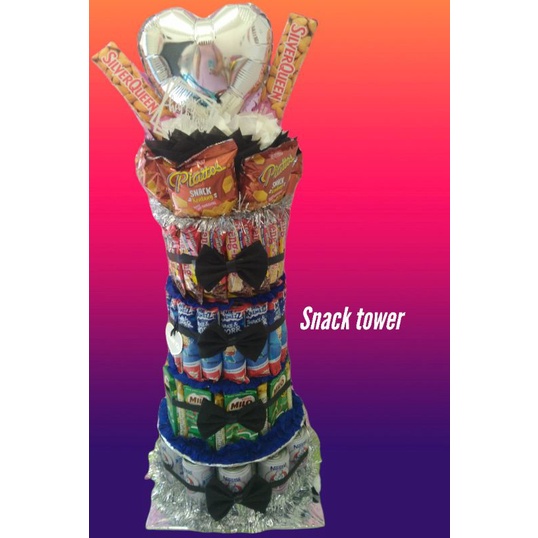 

Snack birthday tower