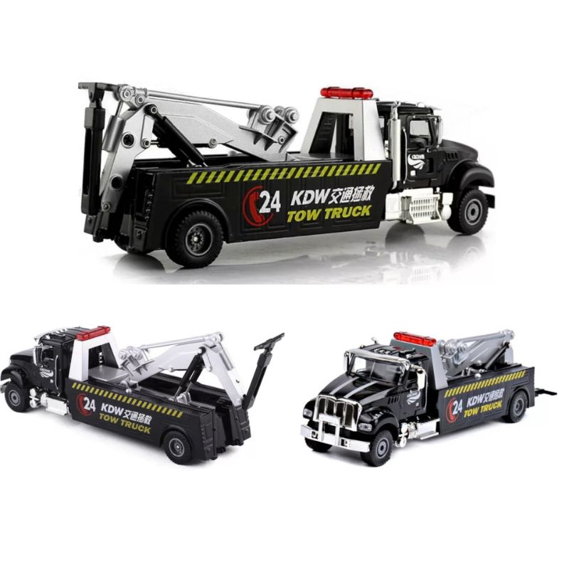 Miniatur Diecast Alat Berat KDW Us Style truck  Diecast Mobil Truk Molen Truks Tengki Truk Derek Truk Box Truk Bak Kaidiwei Skala 1:50 Die-cast Miniatur Mobil Dump Truck Towing