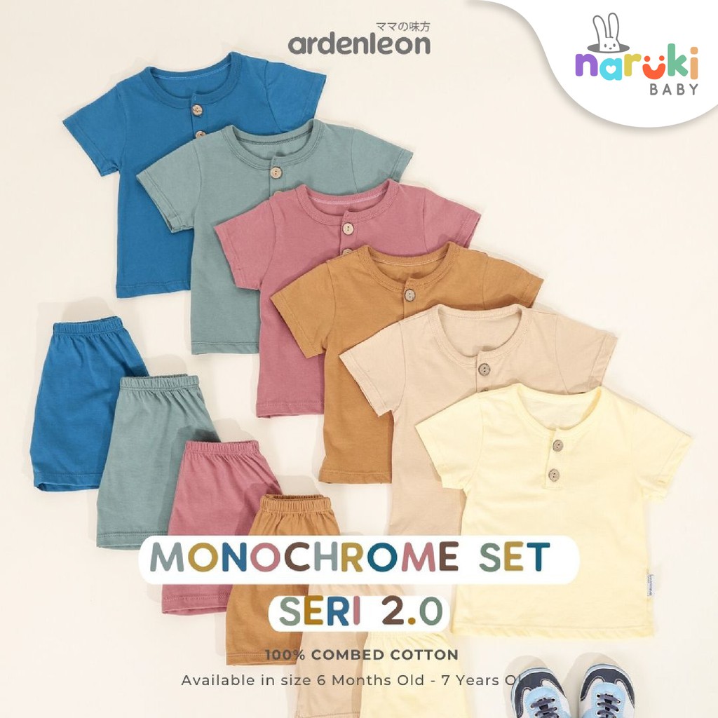 Ardenleon Monochrome Set Kids Arden Leon Baju Setelan Anak (NEW COLOR)