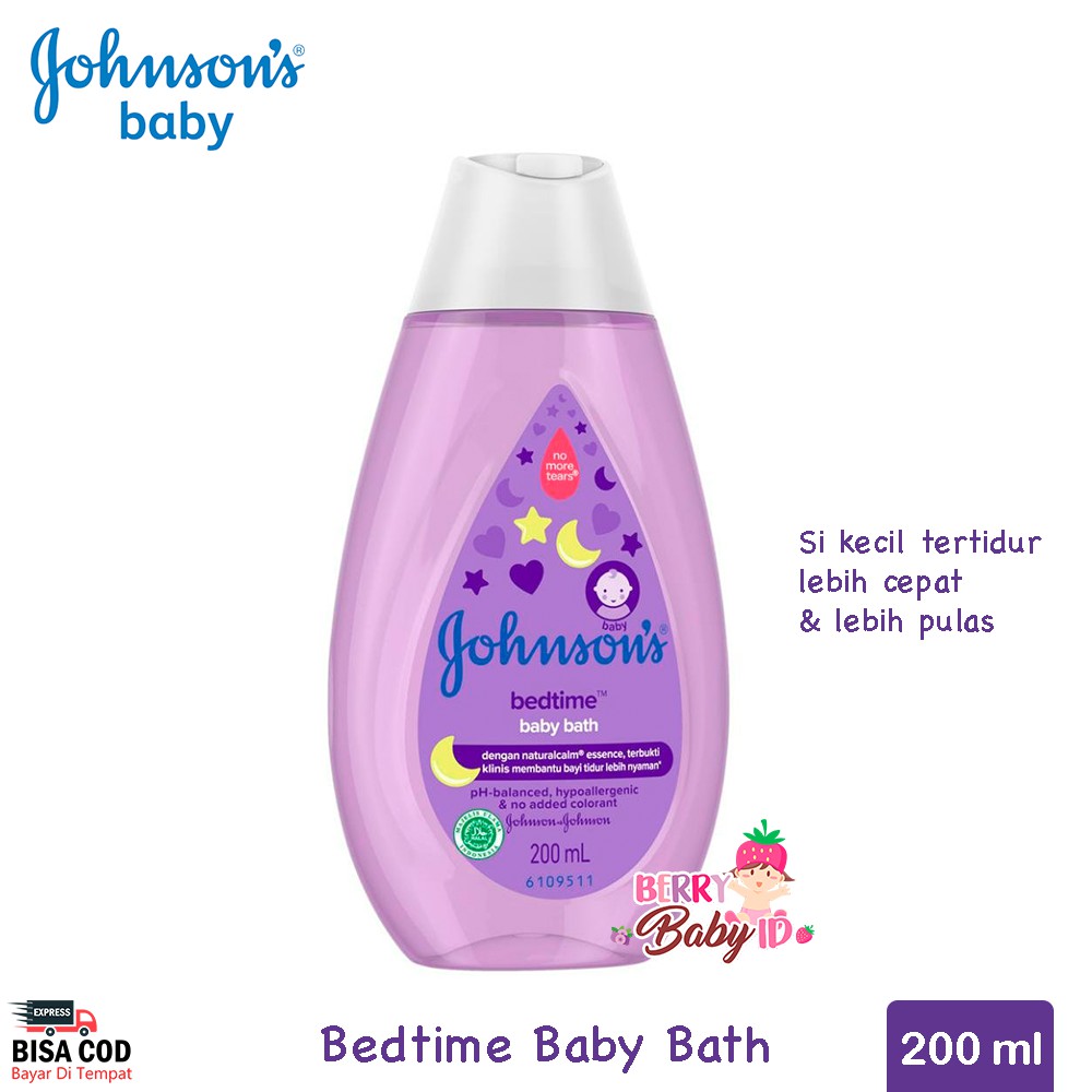 Johnson's Bedtime Baby Bath Sabun Cair Bayi 200 ml Johnsons Berry Mart