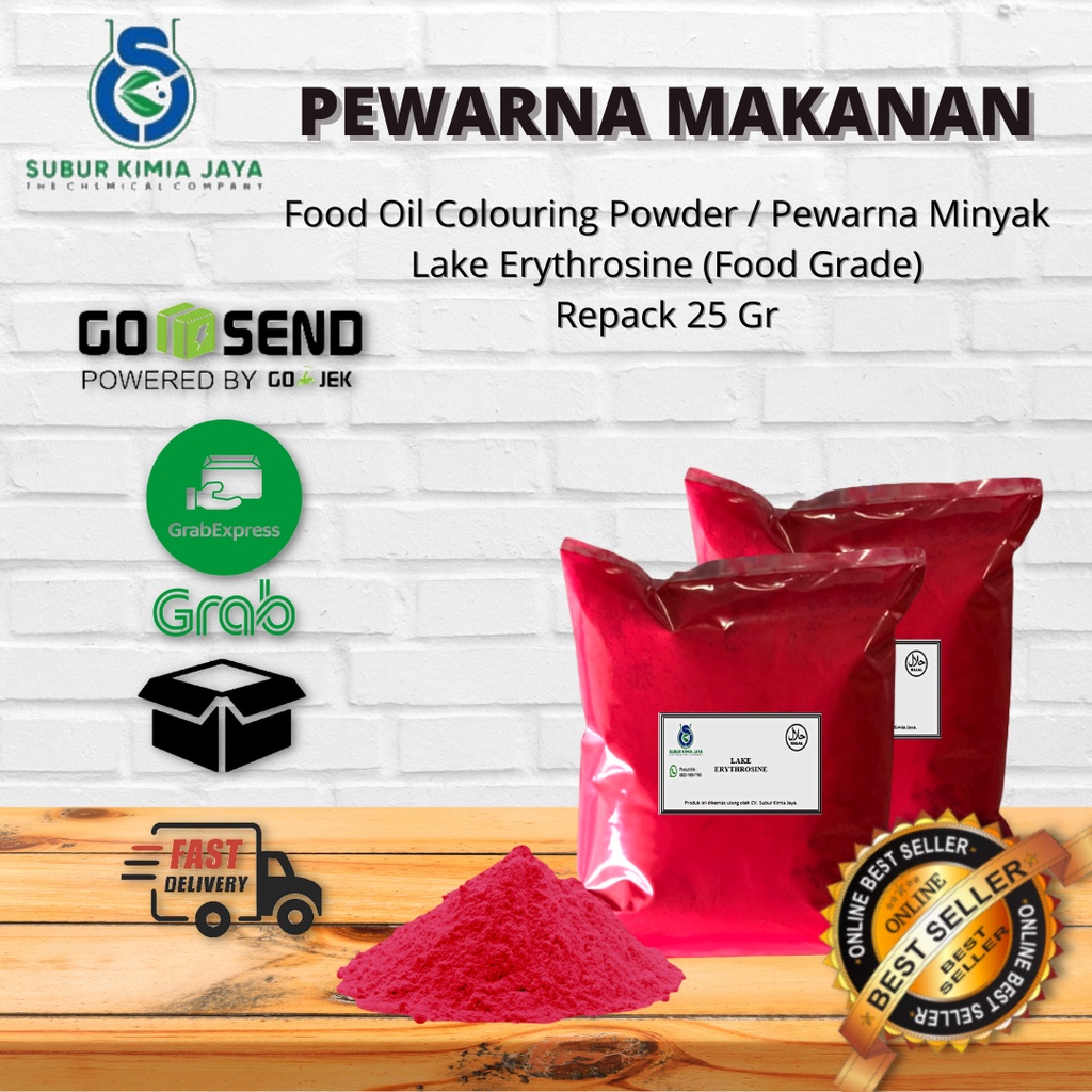 

Pewarna Bubuk Minyak / Oil Erythrosine Pink Merah Muda 25 gr Premium