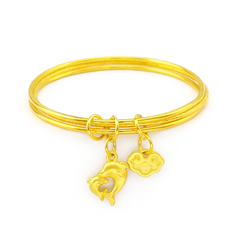 Gelang Lapis Emas Asli Kadar 375 Gaya Bangkok Adjustable Untuk Wanita