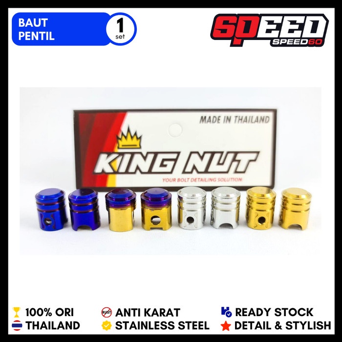 Tutup Pentil Piston Dan Mur Pentil Probolt Stainless King Nut Thailand