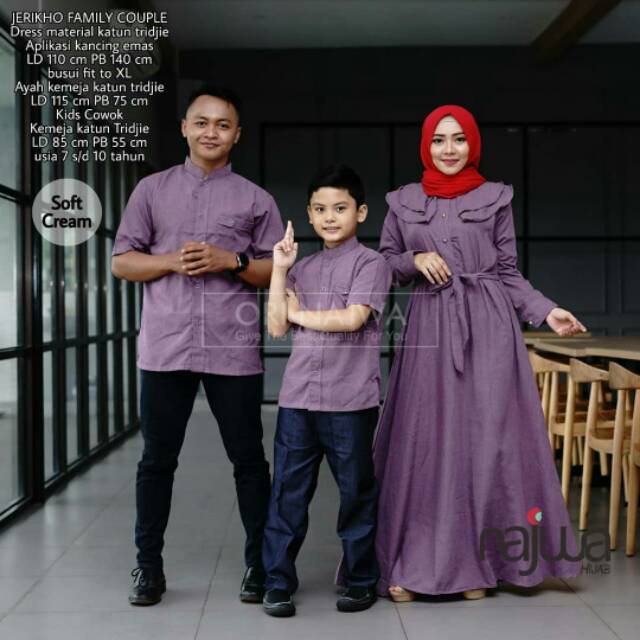 30+ Trend Terbaru Baju Couple Muslim Keluarga 1 Anak Cowok