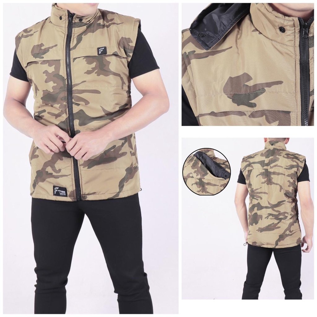 Jaket Rompi Forward Camo Army Loreng Perasut Bodyvest Pria Vest Motor Bikers Murah Casual Outdoor Adventure