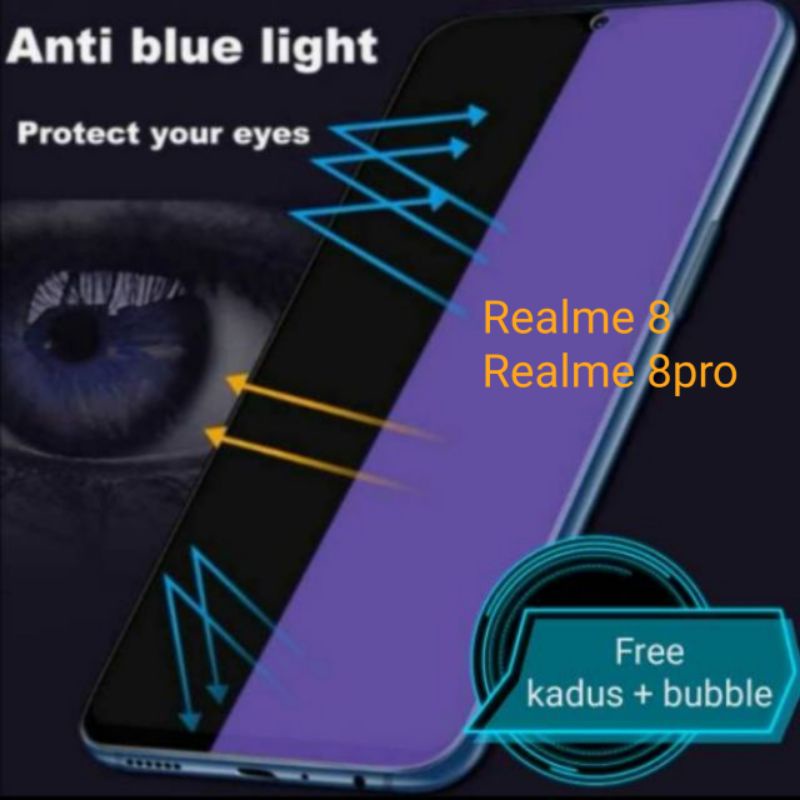 Antigores Realme 8 8pro Pro Antiblue Blue Light Tempered Glass Screen Guard protector TG