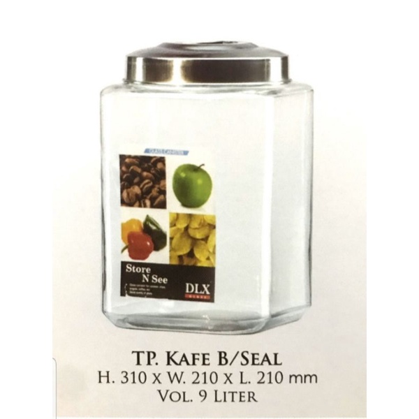 Toples Kaca Besar DLX .Kotak  Kedap Udara Kafe B