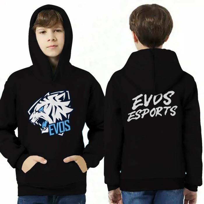 Hoodie Jumper Jaket Sweater Anak Polos Unisex - FF/Evos