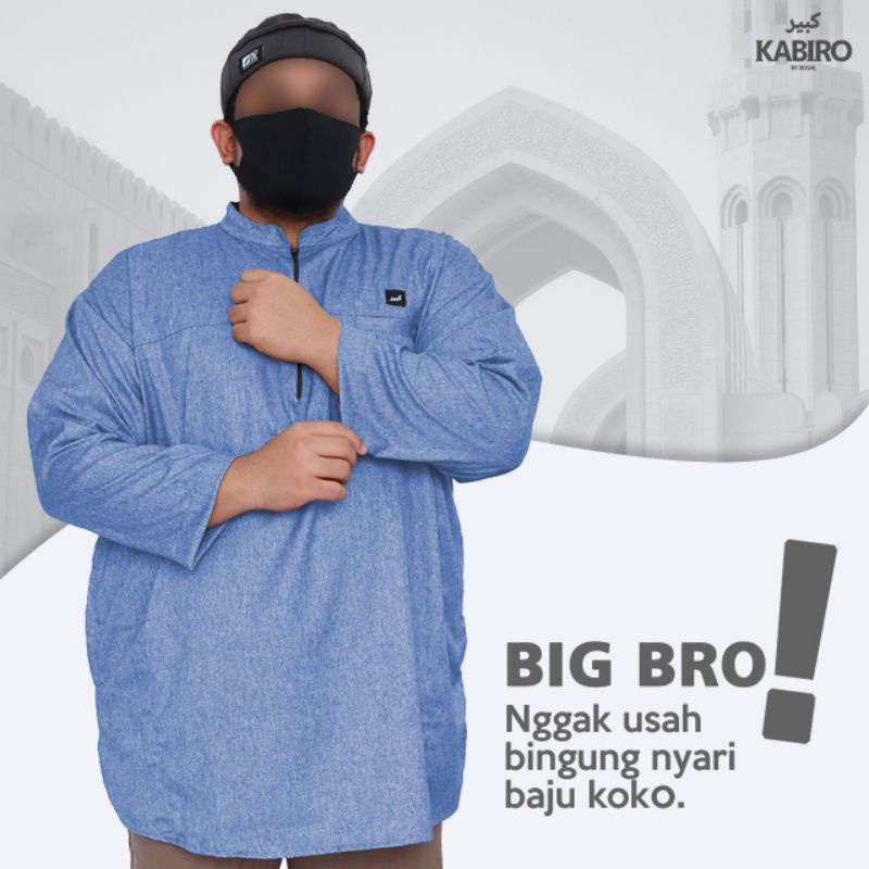 KURTA MADANI KABIRO LENGAN 7/8 4XL-6XL ROSAL KOKO BIG SIZE COD