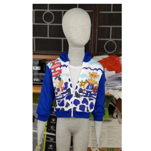 Jaket bayi topi sepeda motor motif sapi jerapah kelinci / jaket bayi topi