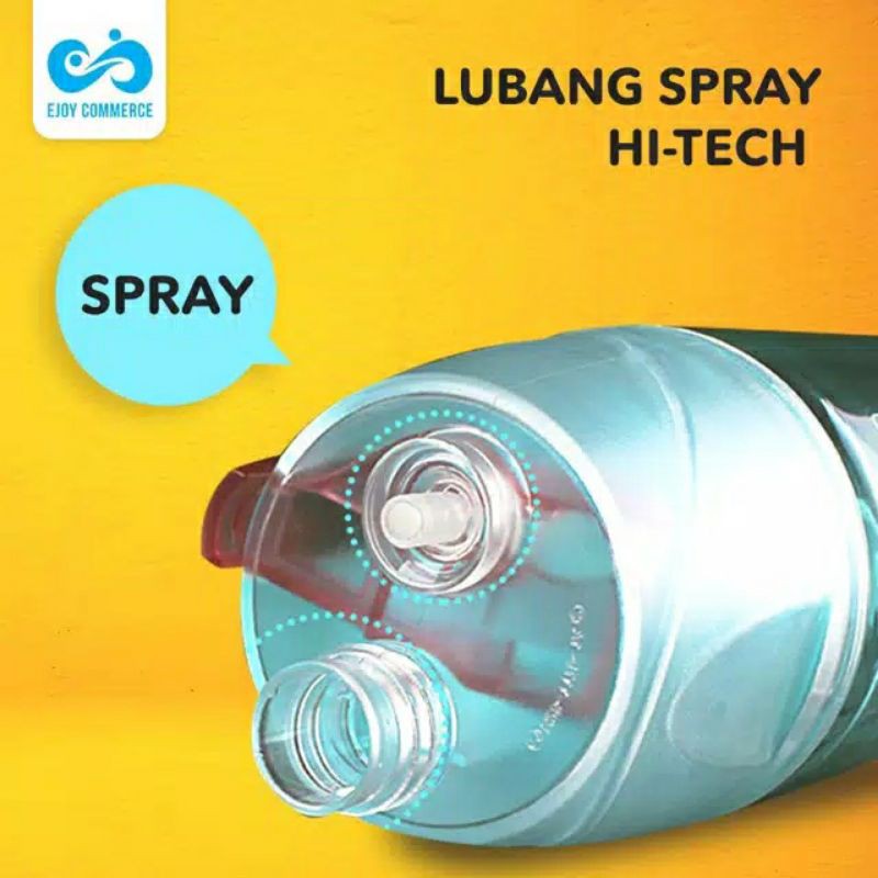 BOTOL MINUM SPRAY NEW BUTTON 600 ML.SPORT AIR.