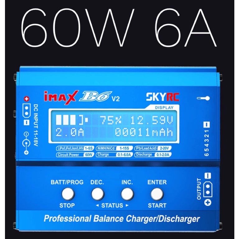 Original SKYRC IMAX B6 Mini 60W 6A Balance Charger Discharger Lipo
