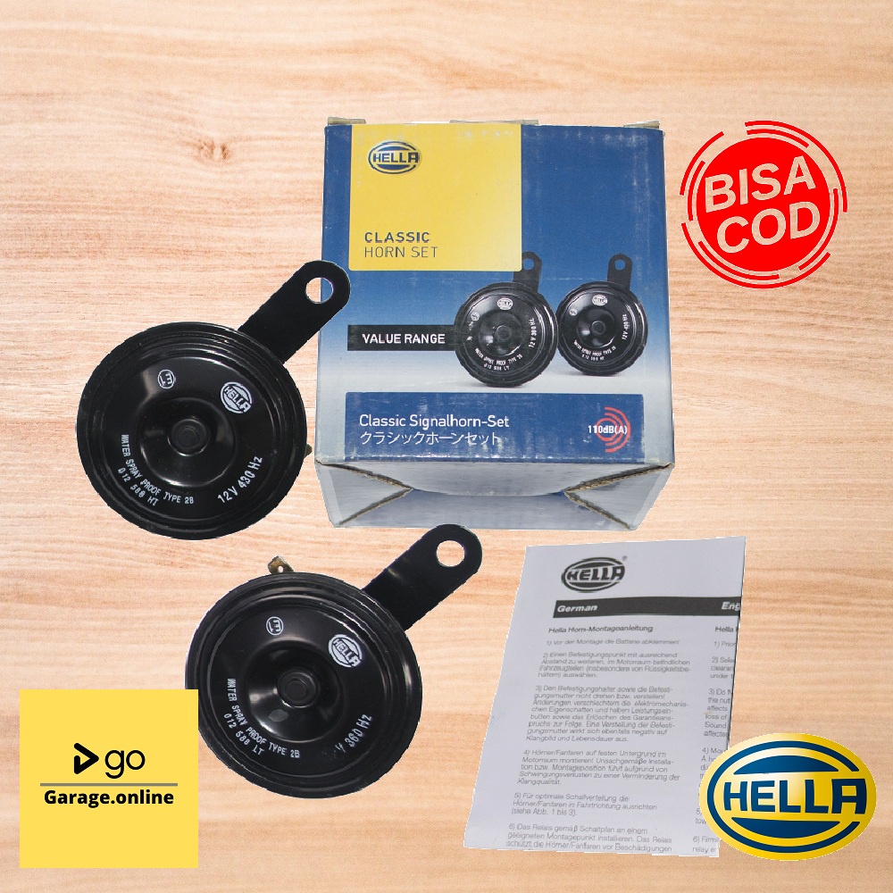 Klakson Hella Classic Double Disk 12Volt Original Untuk Semua Mobil &amp; Motor