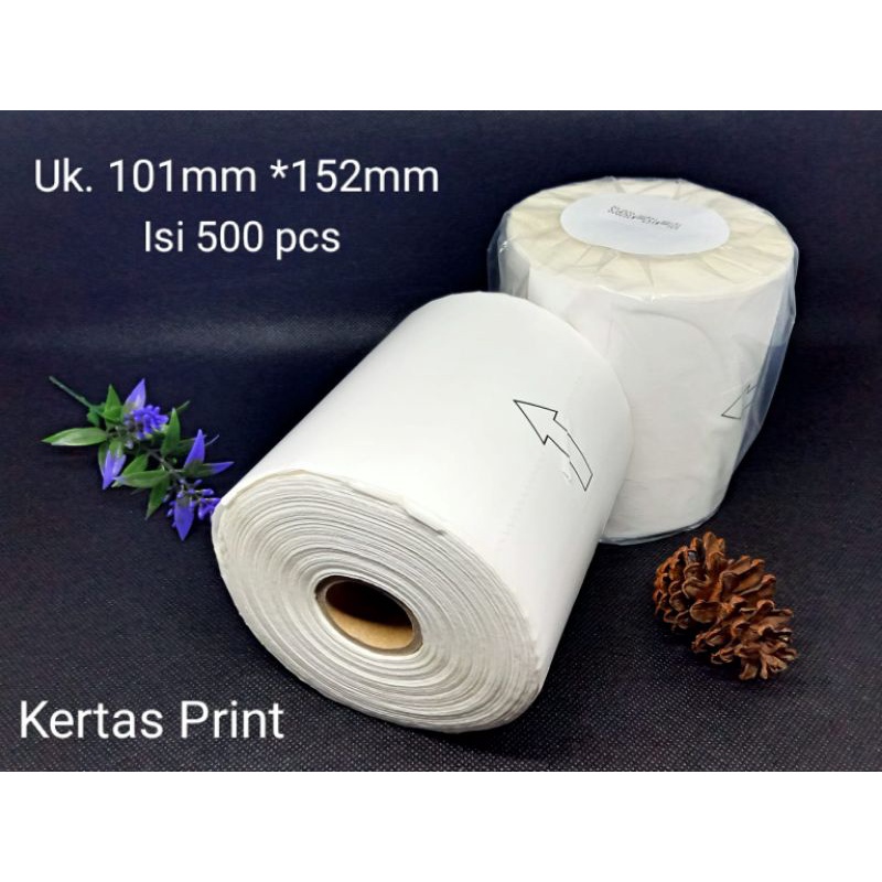 Kertas Label Termal/ Kertas Termal Printer ukuran 101mm*152mm