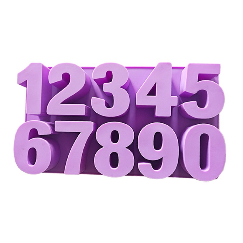 Glitter Arabic Numerals Epoxy Resin Mold Digital Number Pendants Silicone Mould DIY Crafts Decoration Jewelry Casting Tools silicone mold square