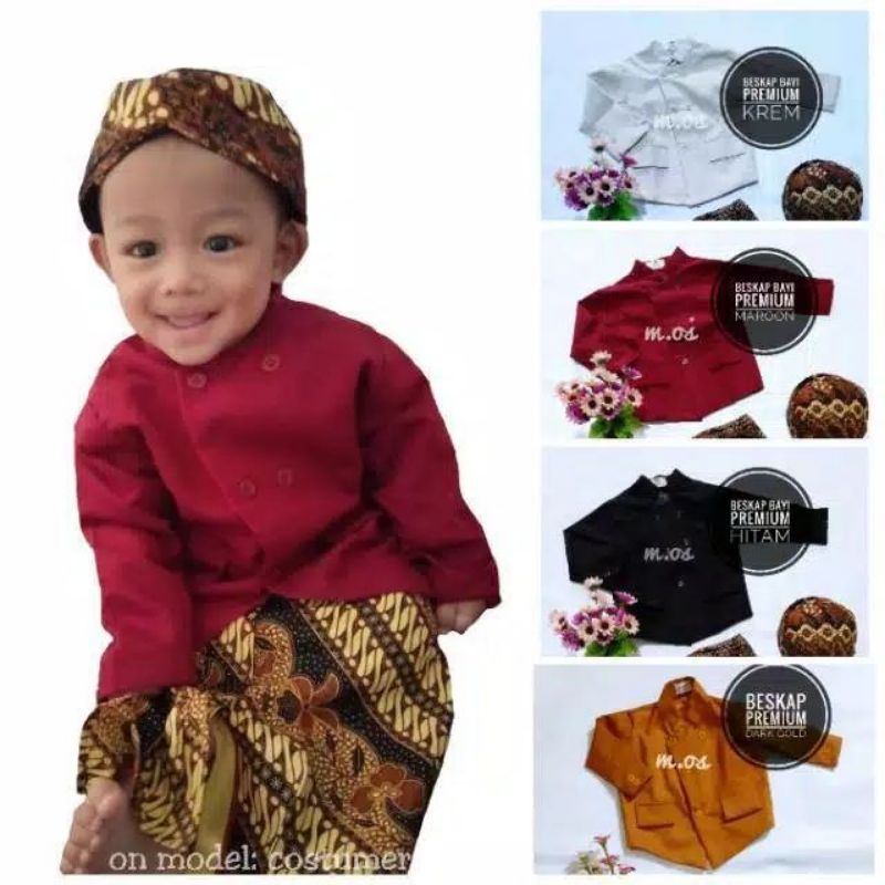 BAJU BESKAP PREMIUM ANAK BAYI PAUD TK SD KECIL | BAJU BESKAP ADAT JAWA ANAK | BESKAP JOGJA SOLO TURU