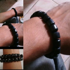 Gelang Tasbih Giok Black Jade Aceh Terapi