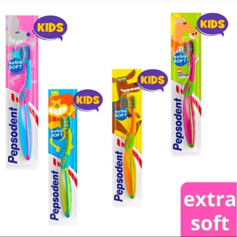 Pepsodent Sikat Gigi Anak Bulu Extra Lembut  Pepsoden Tooth Brush Kids Extra Soft Brush Pembersih Gigi Anak