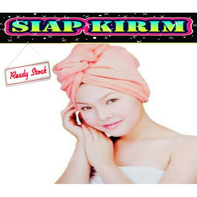 Magic Towel Handuk Kepala Keramas Keringkan Rambut Hair Wrap Microfiber Serap Air