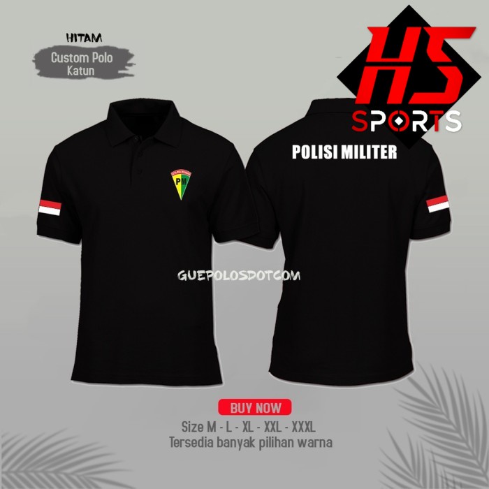 Poloshirt - Kaos Polo PM Polisi Militer Indonesia - BAJU KEERAH PM