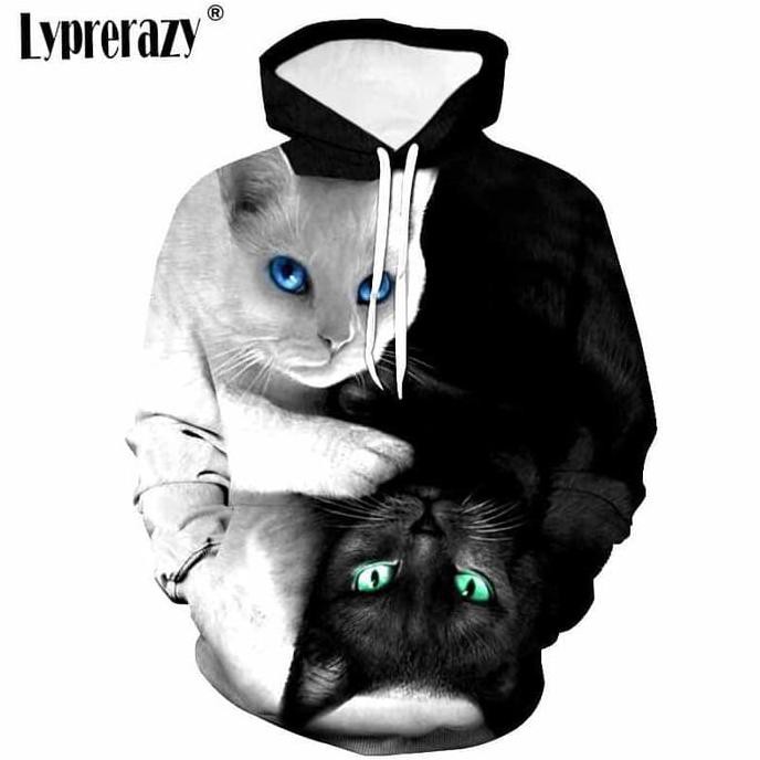 white cat hoodie