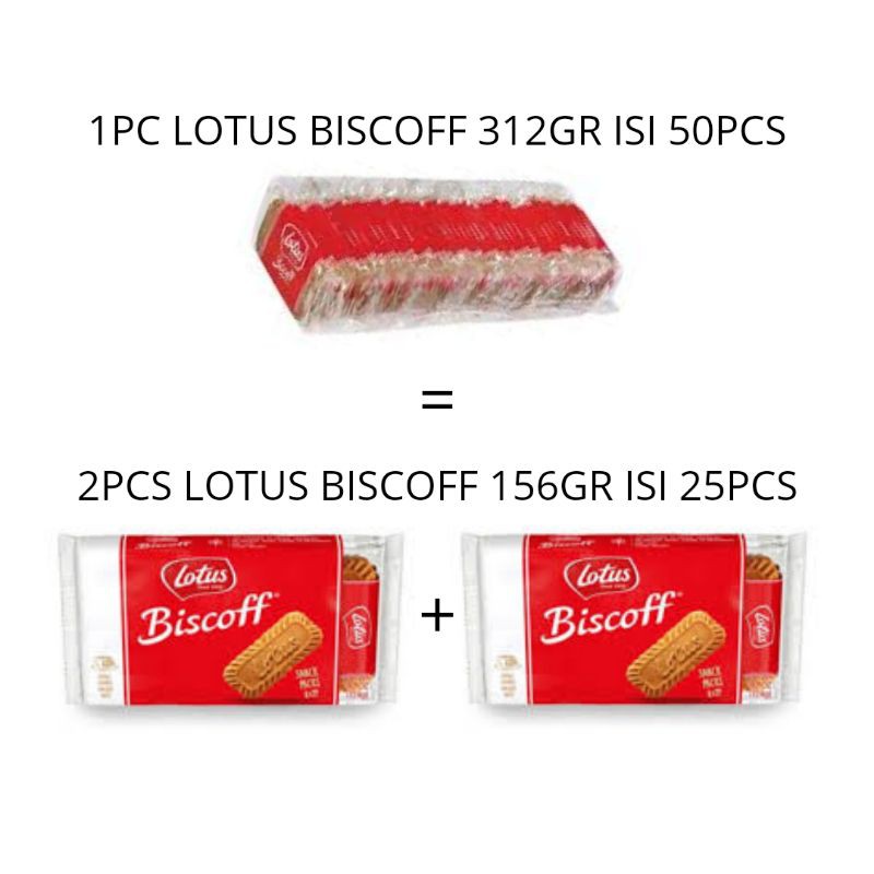 

READY STOCK LOTUS BISCOFF 312 GR 50 PCS ( 2 × KEMASAN 156 GR 25 PCS )