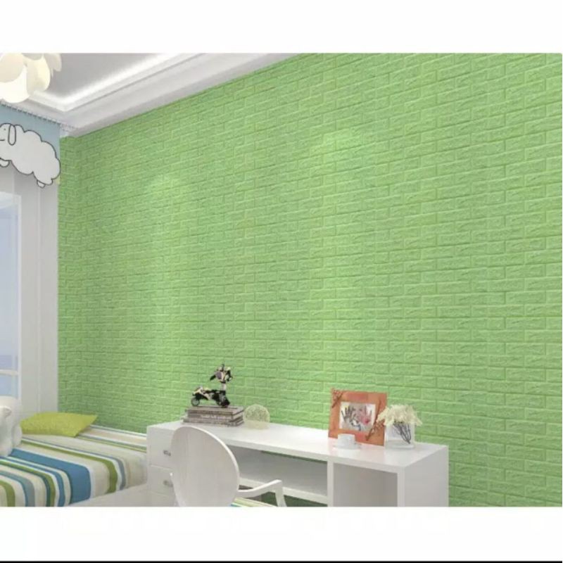 Wallpaper Dinding 3DWall Sticker Foam Batu Bata Wallpaper Dinding Murah WallSticker 70 x 77 CM Dekorasi Dinding Kamar Big Sale Promo!