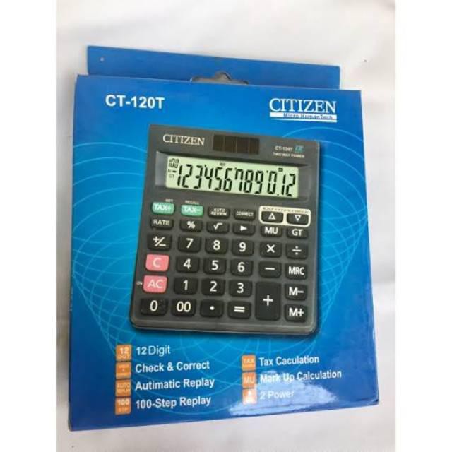 [BISA COD] Kalkulator Dagang Ukuran Besar Citizen CT-120T 12 Digit 112 STEP CHEC K BIG DISPLAY