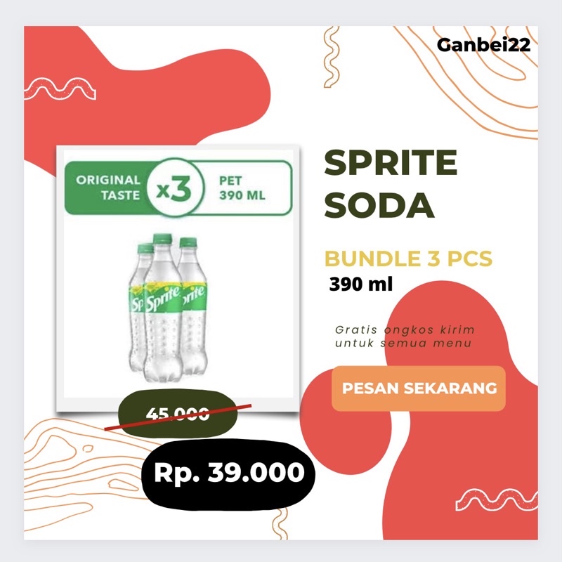 

Sprite Bundle 3 pcs / Minuman Bersoda Bandung / Paket Sprite Murah