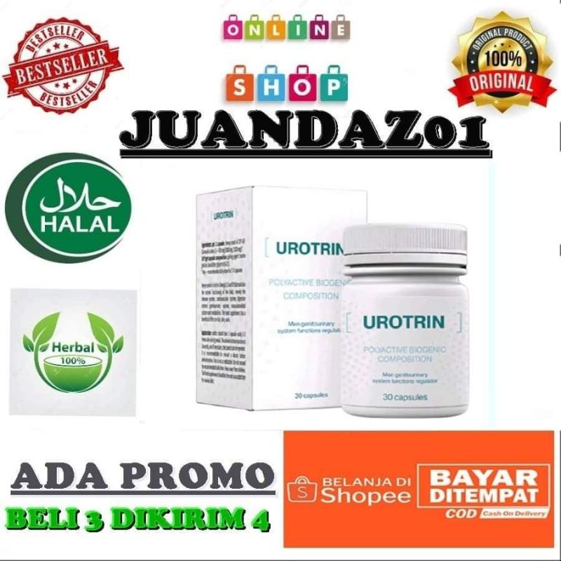 PROMO UROTRIN Obat Herbal Alami Asli Original Telah Lulus Uji BPOM