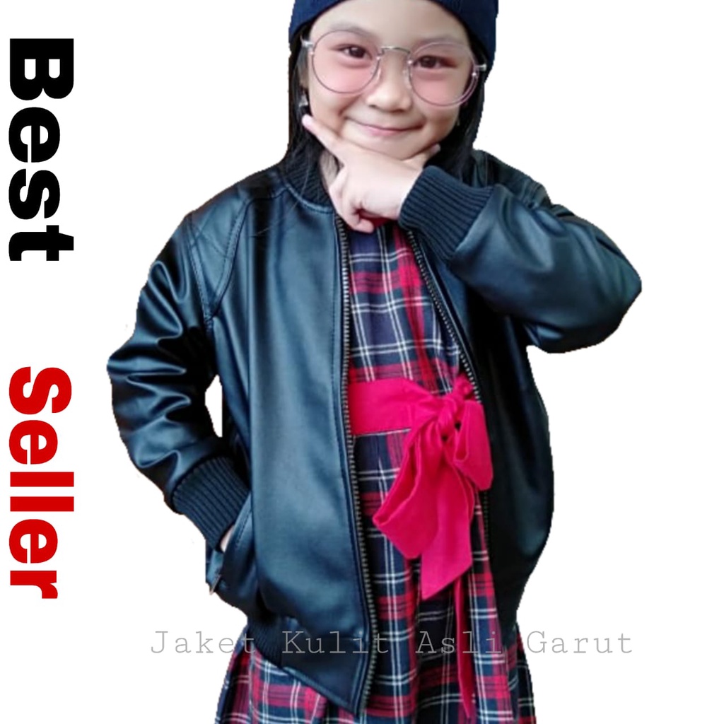 Jaket Anak Kulit Sintetis Jaket Anak Cewek / Jaket Anak Cowok Korea