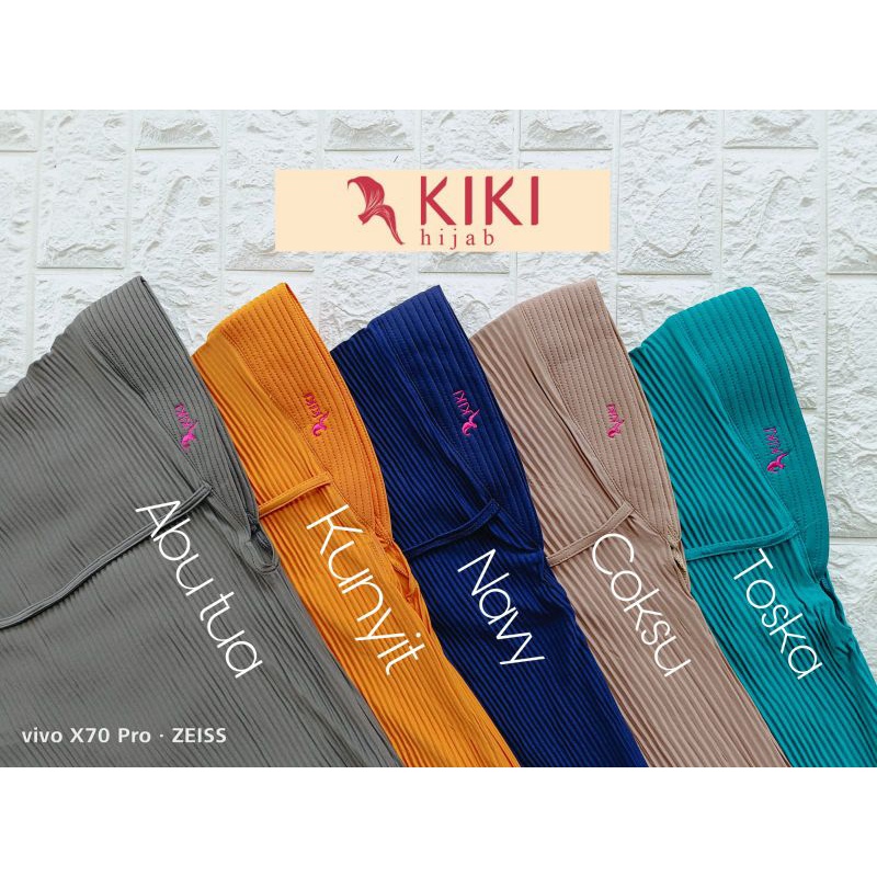 (Ori KIKI HIJAB ) BERGO PET PLISKET••Hijab instan bergo plisket