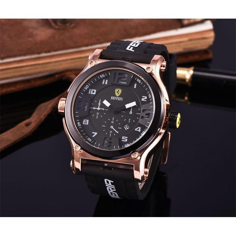 TERBARU  JAM TANGAN PRIA FERRARI - SCUDERIA SPORTY ELEGAN  '' FREE BOX JAM ''