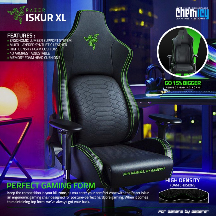 Razer Iskur XL Gaming Chair / Kursi Gaming