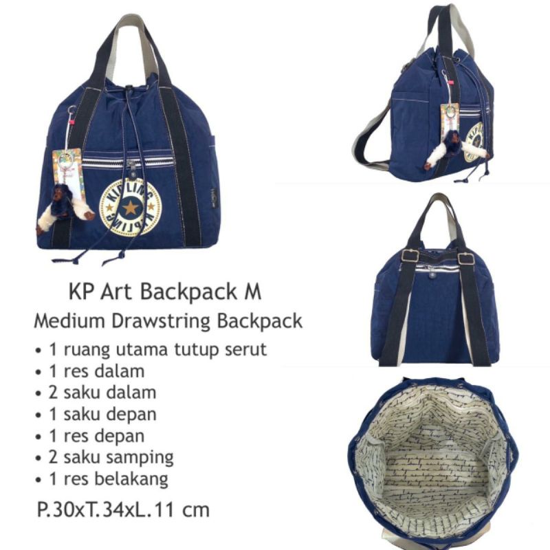 Kp art backpack tas tenteng ransel serut Premium
