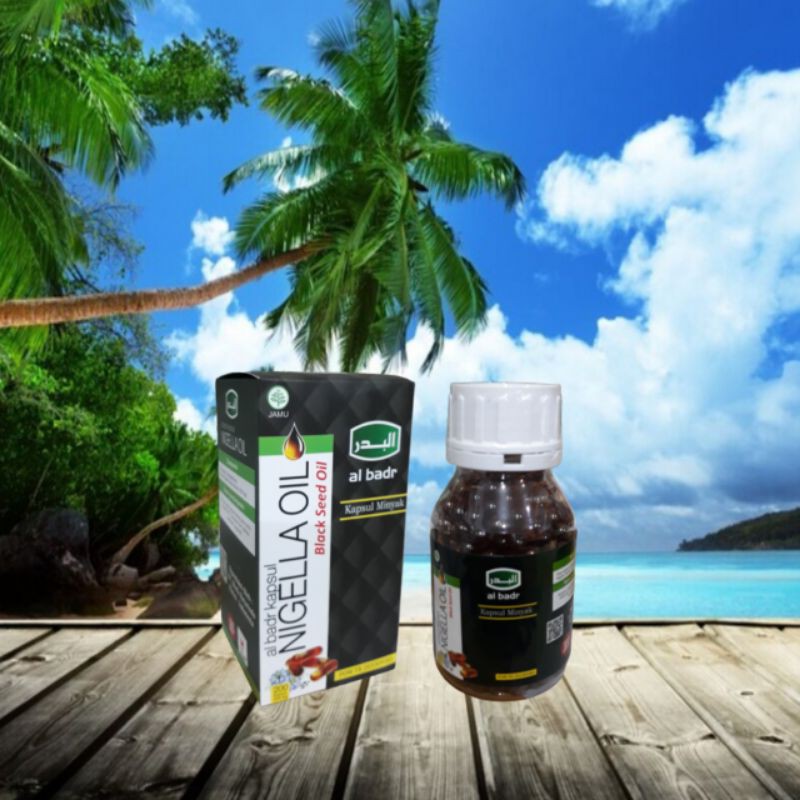 Kapsul minyak habbatussauda black seed nigella oil 210 kapsul nigella oil al badr